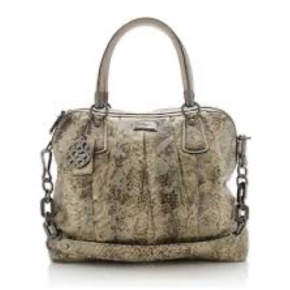 RARE Coach Kristin Python Metallic Hobo Shoulder Bag - Picture 1 of 10